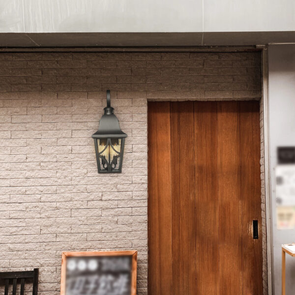 Outdoor Wall Light Fixtures, Waterproof Exterior Wall Sconce Porch Lights, Matte Black Outdoor Wall Lantern with Clear Glass, Outside Wall Mount Lighting for House, Garage, Front Door (2 pack)
