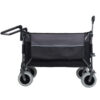 Multi-Functional Push-Pull Folding Wagon Cart with Rotating Handle & 9"x4" Beach Tires for Camping & Beach –300L XL Heavy-Duty, Large Capacity for Transport, Groceries, and Outdoor Use