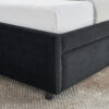 Full Size Upholstered Tufted Bed Frame with Two Drawers, Sofa Bed Frame with Comfortable Backrest and Armrests, Velvet, Black(79.5''x58''x25'')