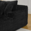Two-seater lazy sofa lounge chair,Compressed sofa no assembly required, made of velvet fabric, fluffy modern  lounge chair, used for indoor living rooms and bedrooms-Black