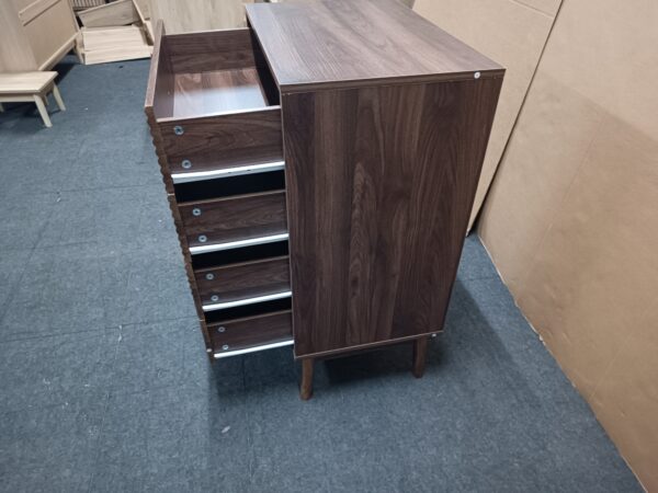 4 drawer dresser, modern wardrobe dresser chest of drawers, wooden storage storage cabinet, dresser storage cabinet, suitable for living room, bedroom, corridor (walnut )