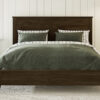 Modern Solid Wood Queen Size Platform Bed with Sturdy Wooden Slats Support,No Box Spring Needed, Espresso