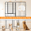 16 Panels Heavy Duty Metal Playpen with Self-Locking Gate, Extra Tall 40" Dog Fence Pet Exercise Pen for Outdoor and Indoor-Easy Setup Exercise Pen for Large Dogs