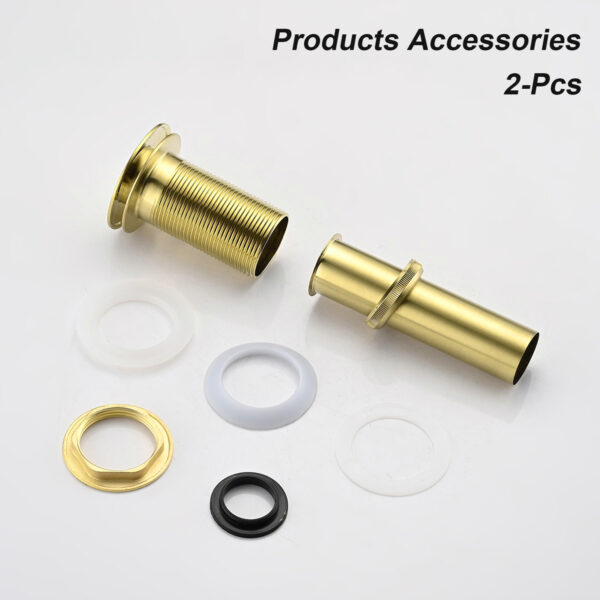 2 Pcs Bathroom Sink Drain without Overflow, Vessel Sink Lavatory Vanity Pop Up Drain Stopper, 304 Stainless Steel