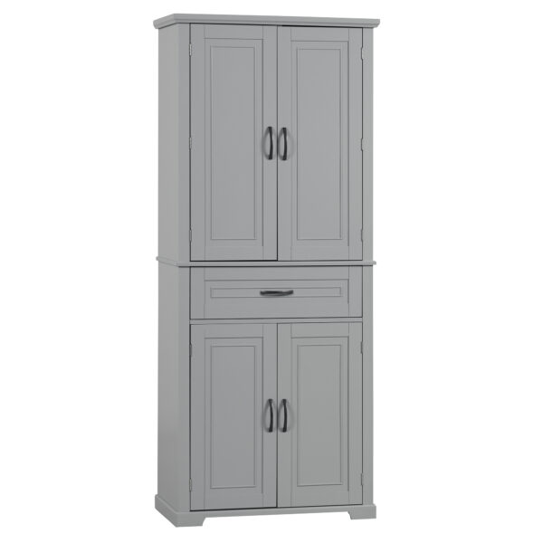 Bathroom Storage Cabinet with Doors and Drawer, Multiple Storage Space, Adjustable Shelf, Grey (Old Sku:WF308204AAE)