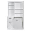 Bathroom Storage Cabinet with Tilt-Out Hamper, 70.9'' Tall Free Standing Organizer with Drawers & Adjustable Shelves, MDF Linen Tower with Steel Handles, White Finish