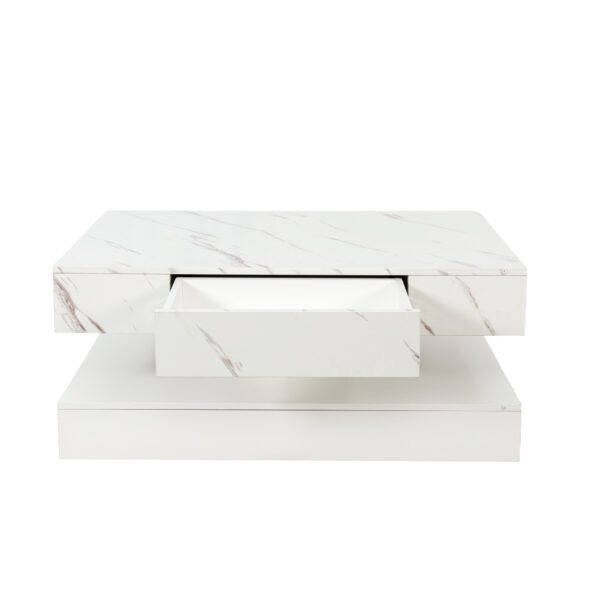 16.93IN High LED Coffee Table,Modern Coffee Table for Living Room,Living Room Tables,Large Living Room Furniture,LED Lights