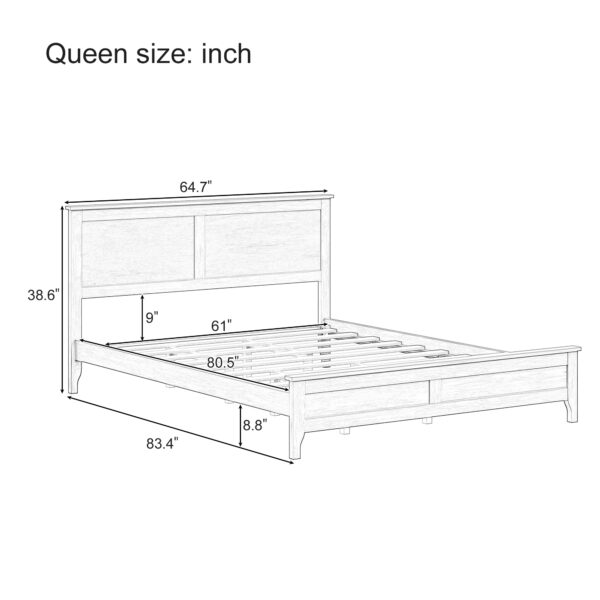 5d5a30a9fee14ba793501bb9bddce6a1_64e40c32acac76a1b3fcba523bc24db9 Modern Solid Wood Queen Size Platform Bed with Sturdy Wooden Slats Support,No Box Spring Needed, Espresso