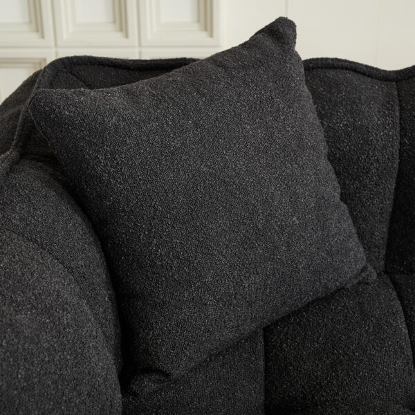 Soft beanbag chair with high resilience foam core for two people. The comfortable square recliner sofa is ideal for family members and friends engaged in games, reading, watching TV
