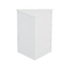 White Triangle Bathroom Storage Cabinet with Adjustable Shelves, Freestanding Floor Cabinet for Home Kitchen