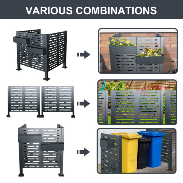 63bf1e32b46a40dfa74b29d224d57ffe_a909452393c70811c83d21c731f2b3ba 3.5 x3.5 FT Air Conditioner Fence for Outdoor Units, Metal Privacy Fence Cover, Perfect to Conceal Air Conditioning Units (W540133742)