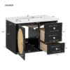 30" Bathroom Vanity with Ceramic Sink, Mid-Century Bathroom Vanity Cabinet with 2 Drawers, Bathroom Vanities Cabinet with Large Storage Space