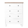 Modern Chest of Drawers, 4 Drawer Dresser, Tall Wood Storage Cabinet for Living Room, Entryway, Hallway