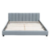 Queen Size & Twin XL Size Upholstered Platform Bed, Mother & Child Bed, PU Leather, Gray