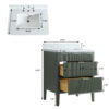 Fully Assembled 30''  Green Freestanding Single Sink Bathroom Vanity with Solid Wood Construction and Engineered Marble Top