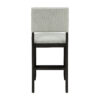 TREXM 5-Piece Counter Height Dining Set, Classic Elegant Table and 4 Chairs in Espresso and Beige