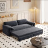 66" Queen Pull Out Sofa Bed, 3-in-1 Convertible Sleeper Sofa with Side Storage,Multi-Functional Velvet Loveseat Bed for Living Room,Bedroom,Apartment,Office.(Old Sku:W1885P154639/W1885P214785)
