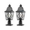 Outdoor Post Lights Lamp Post Light Fixture, Waterproof Aluminum Housing with Glass, Fence Post Deck Lighting for Garden, Patio, Pathway (2 pack)