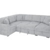 122 Inch Pull Out Couch, Rabbit plush Fabric Sofa Bed with USB Ports & Comfy Upholstered, Oversized U Shape Sectional Sleeper Sofa Bed with Storage Chaise, Grey