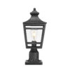 Large Outdoor Post Lights Lamp Post Light Fixture, 18.1inch Waterproof Aluminum Post Lamp with Clear Glass, Fence Post Deck Lighting for Garden, Patio, Pathway (2 pack)