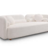 Luxury Modern Sofa Couch for Living Room, White Boucle Upholstered Cloud Couch for Apartment Home Office, 3 Seater