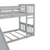 Twin Over Twin Bunk Bed with Slide and Ladder, Gray (Old SKU:LT000108AAE)