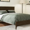 Modern Solid Wood Queen Size Platform Bed with Sturdy Wooden Slats Support,No Box Spring Needed, Espresso