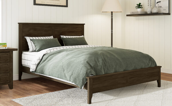 704a889d1e584d048c20d8db900e4100_9f6de98c6b969b895c588615f0c6b33e Modern Solid Wood Queen Size Platform Bed with Sturdy Wooden Slats Support,No Box Spring Needed, Espresso