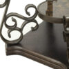End table,  Glass table top, MDF W/marble paper middle shelf, powder coat finish metal legs. (26.3"Lx26.3"Wx24"H)