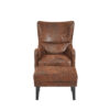 Mirod Hi-back Vintage Distressed Lounge Chair with Ottoman,Classic Tufted Design & Nailhead Trim for Living Room, Study, Bedroom