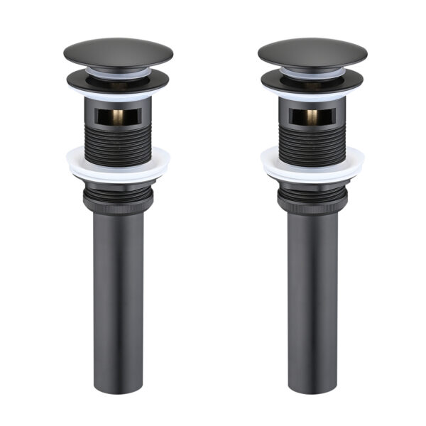 2 Pcs Bathroom Sink Drain with Overflow, Vessel Sink Lavatory Vanity Pop Up Drain Stopper, 304 Stainless Steel