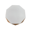 38"Three-dimensional Embossed Pattern Design American Retro Style Coffee Table,White Tabletop