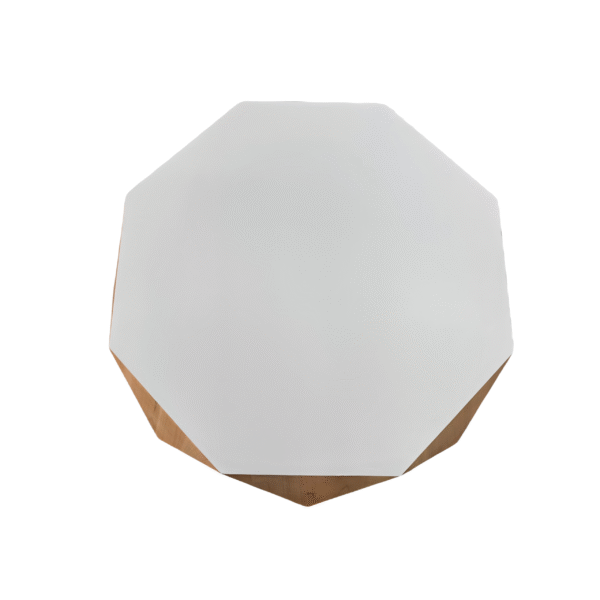 38"Three-dimensional Embossed Pattern Design American Retro Style Coffee Table,White Tabletop