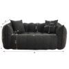 Soft beanbag chair with high resilience foam core for two people. The comfortable square recliner sofa is ideal for family members and friends engaged in games, reading, watching TV