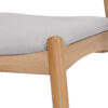 5-Piece Mid-Century Modern Dining Set - Solid Wood Frame Table + 4 Beige Upholstered Chairs(White Oak+Beige)
