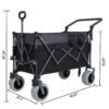 Multi-Functional Push-Pull Folding Wagon Cart with Rotating Handle & 9"x4" Beach Tires for Camping & Beach –300L XL Heavy-Duty, Large Capacity for Transport, Groceries, and Outdoor Use