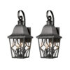 Outdoor Wall Light Fixtures, Waterproof Exterior Wall Sconce Porch Lights, Matte Black Outdoor Wall Lantern with Clear Glass, Outside Wall Mount Lighting for House, Garage, Front Door (2 pack)