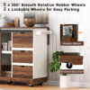 K&K 55.5" Farmhouse Kitchen Island with Drop Leaf, Kitchen Storage Island with Barn Door, Power Outlet, Rolling Kitchen Cart on Wheels with Spice Rack, for Home, Kitchen, Dining Room, White
