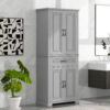 Bathroom Storage Cabinet with Doors and Drawer, Multiple Storage Space, Adjustable Shelf, Grey (Old Sku:WF308204AAE)
