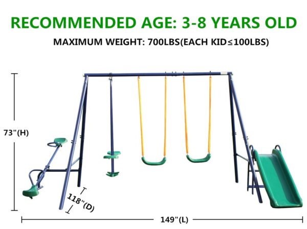 81749a81d5f4477abe587de6539b3243_20220928_79967161e88a59d37948dac18ebd19fe Metal Swing Set w/ Slide