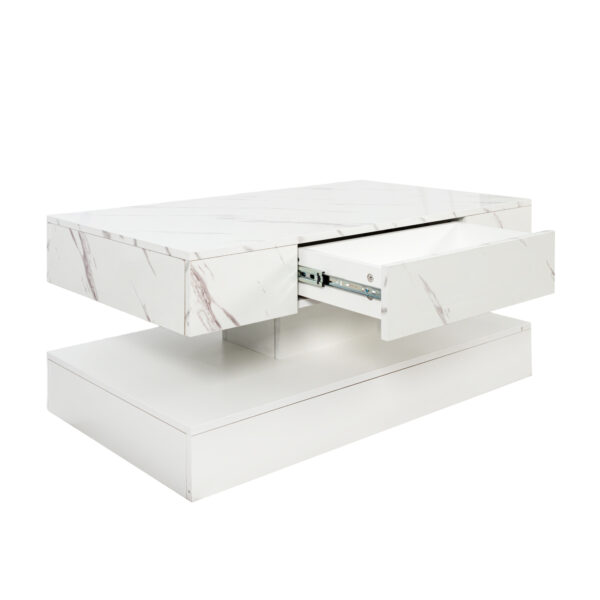 16.93IN High LED Coffee Table,Modern Coffee Table for Living Room,Living Room Tables,Large Living Room Furniture,LED Lights