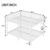 Metal Queen over Queen Bunk Bed for Teens and Adults,Space-Saving/Noise Reduced/No Box Spring Needed,White