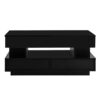 U-Can Lift-Top Coffee Table with 2 Drawers, Modern Coffee Table with Adequate Hidden Compartment, Multi-Functional Lift-Top Coffee Table with High-Gloss Finish for Living Room