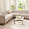 Mirod Comfy Large Sectional Sofa with Wooden Legs, Retro Style for Living Room