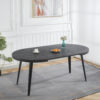 Extendable table,DINING TABLE,OFFICE TABLE,COFFEE TABLE,metal leg,MDF top,100/140/180x100x75cm,BLACK  COLOR