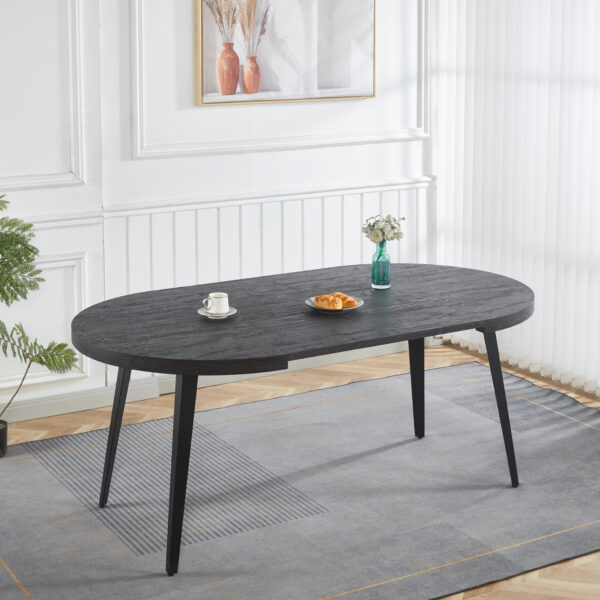 8745a78f3cfb4d6da294f32673bca364_dce977eeb9aed6310dd151255e3067ec Extendable table,DINING TABLE,OFFICE TABLE,COFFEE TABLE,metal leg,MDF top,100/140/180x100x75cm,BLACK COLOR