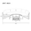 U_STYLE 6 - Person Outdoor Seating Group with Cushions and A Coffee Table(old sku:WY000379AAE)
