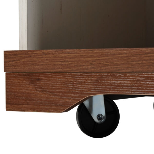 K&K 55.5" Farmhouse Kitchen Island with Drop Leaf, Kitchen Storage Island with Barn Door, Power Outlet, Rolling Kitchen Cart on Wheels with Spice Rack, for Home, Kitchen, Dining Room, White