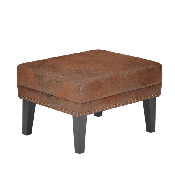 Mirod Hi-back Vintage Distressed Lounge Chair with Ottoman,Classic Tufted Design & Nailhead Trim for Living Room, Study, Bedroom
