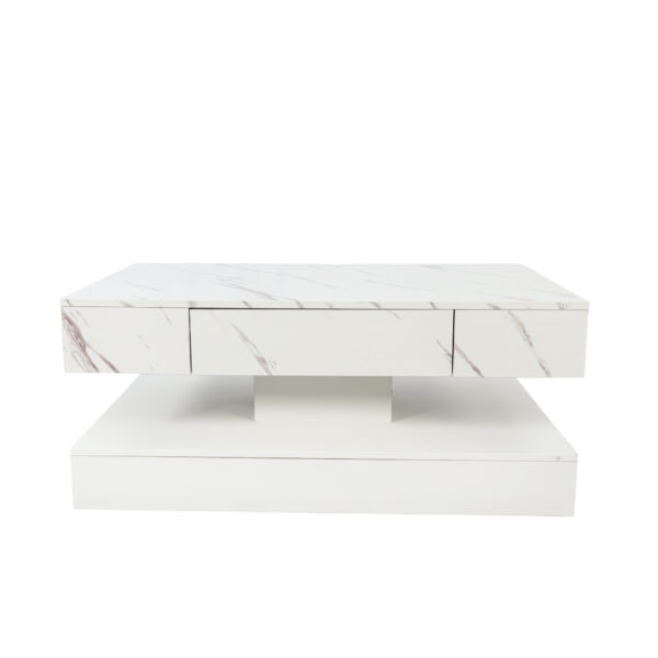 16.93IN High LED Coffee Table,Modern Coffee Table for Living Room,Living Room Tables,Large Living Room Furniture,LED Lights